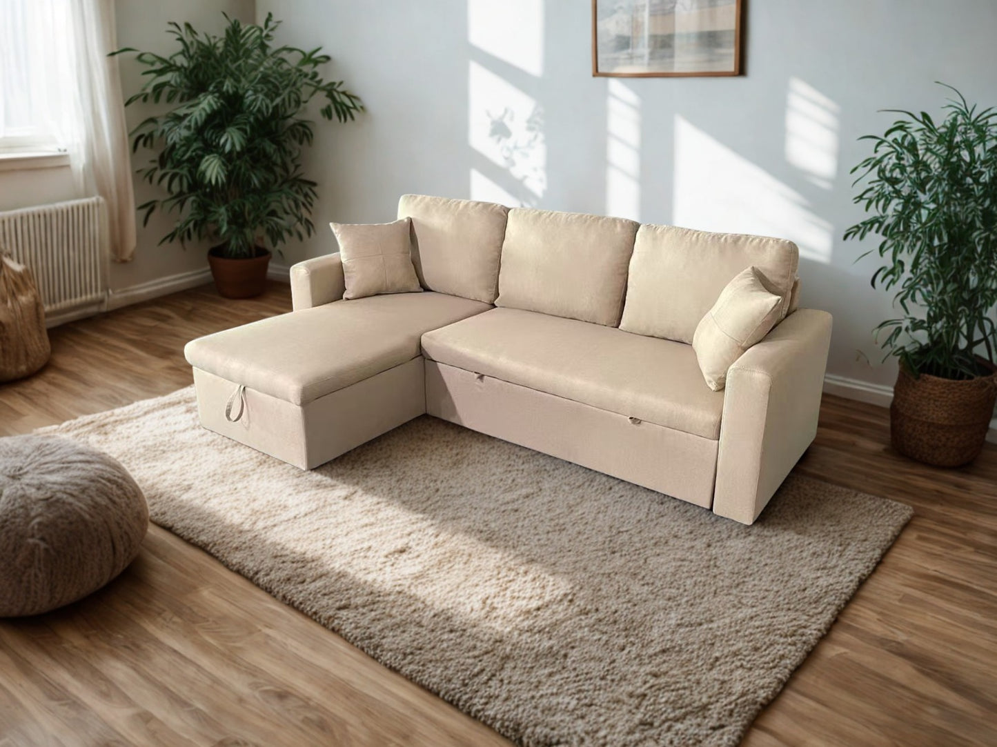 Salem - 3 Seater Queen Sofa Bed with Reversible Chaise