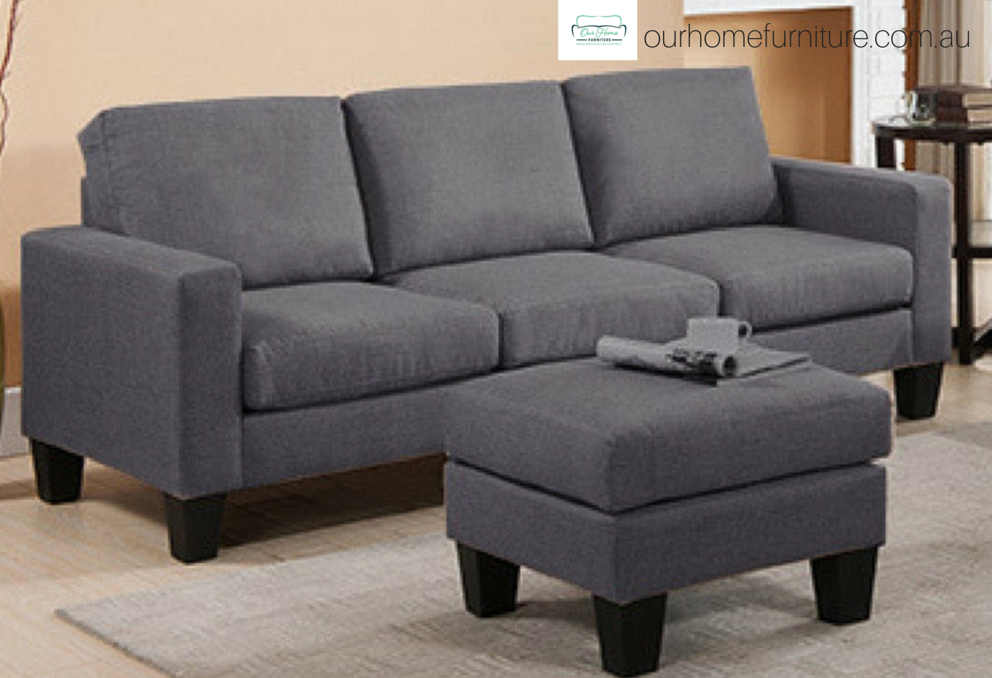 Bianca -  3 Seater Sofa Only With Chaise-Ottoman
