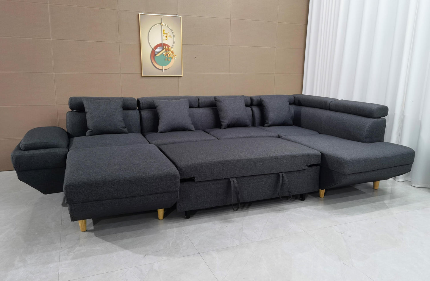 Stella "U" Shape Pull Out Sofa Bed