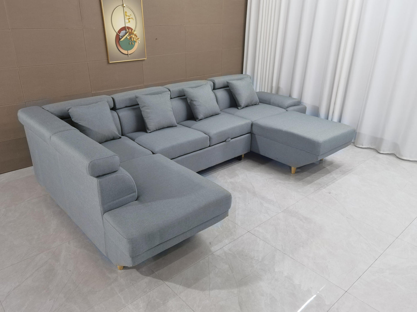 Stella "U" Shape Pull Out Sofa Bed